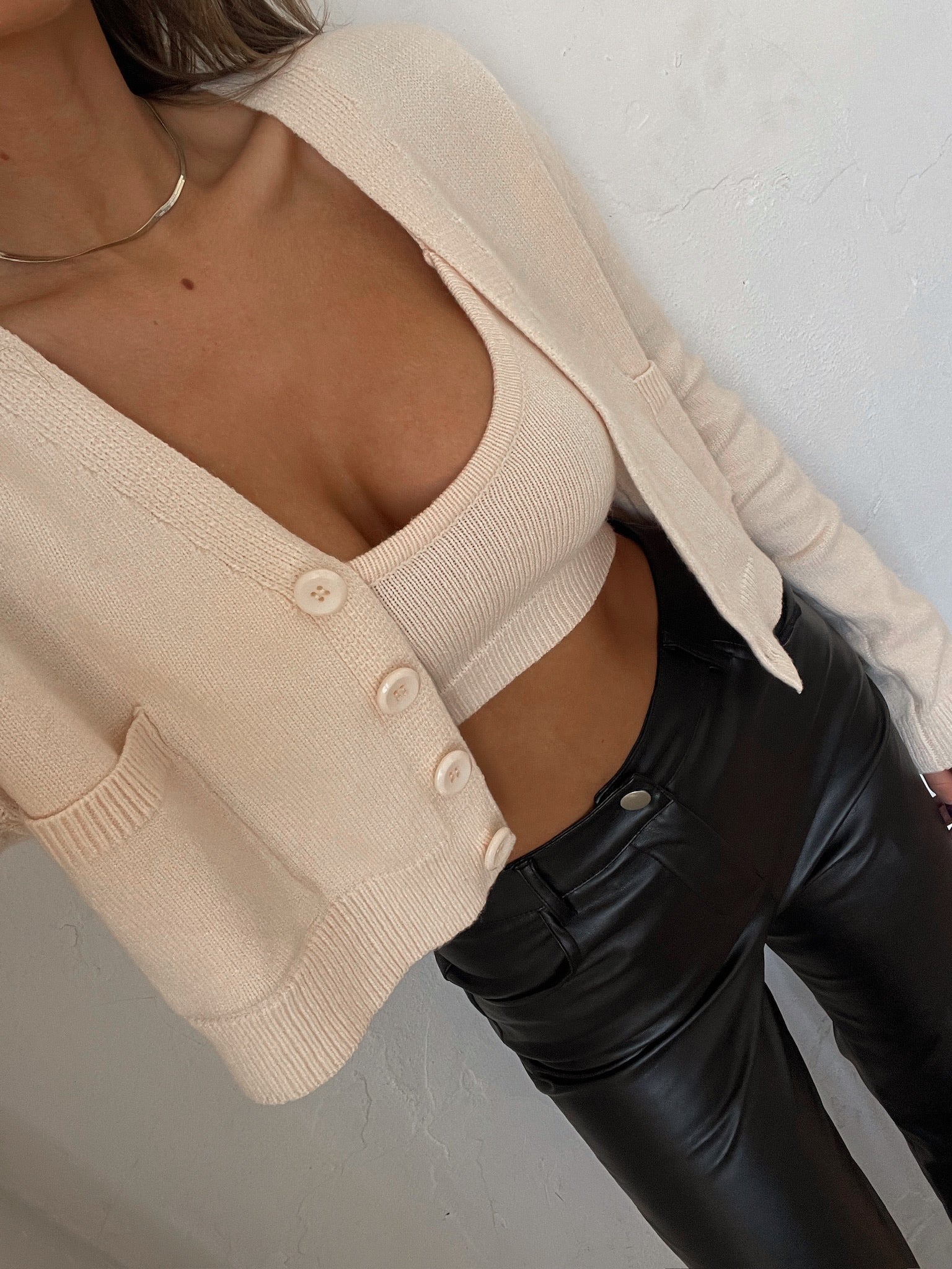 Molly Cropped Cardigan Set