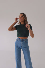 Jillian Cropped Sweater Top
