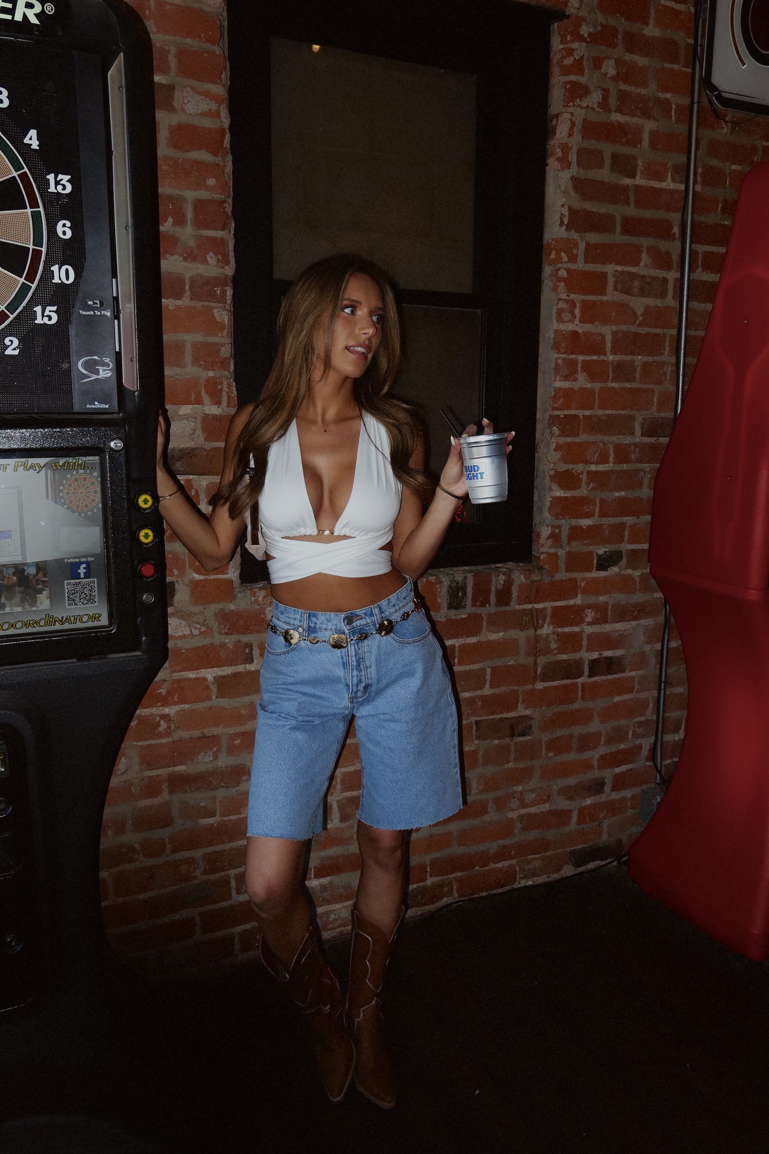 Hayden White Wrap Top