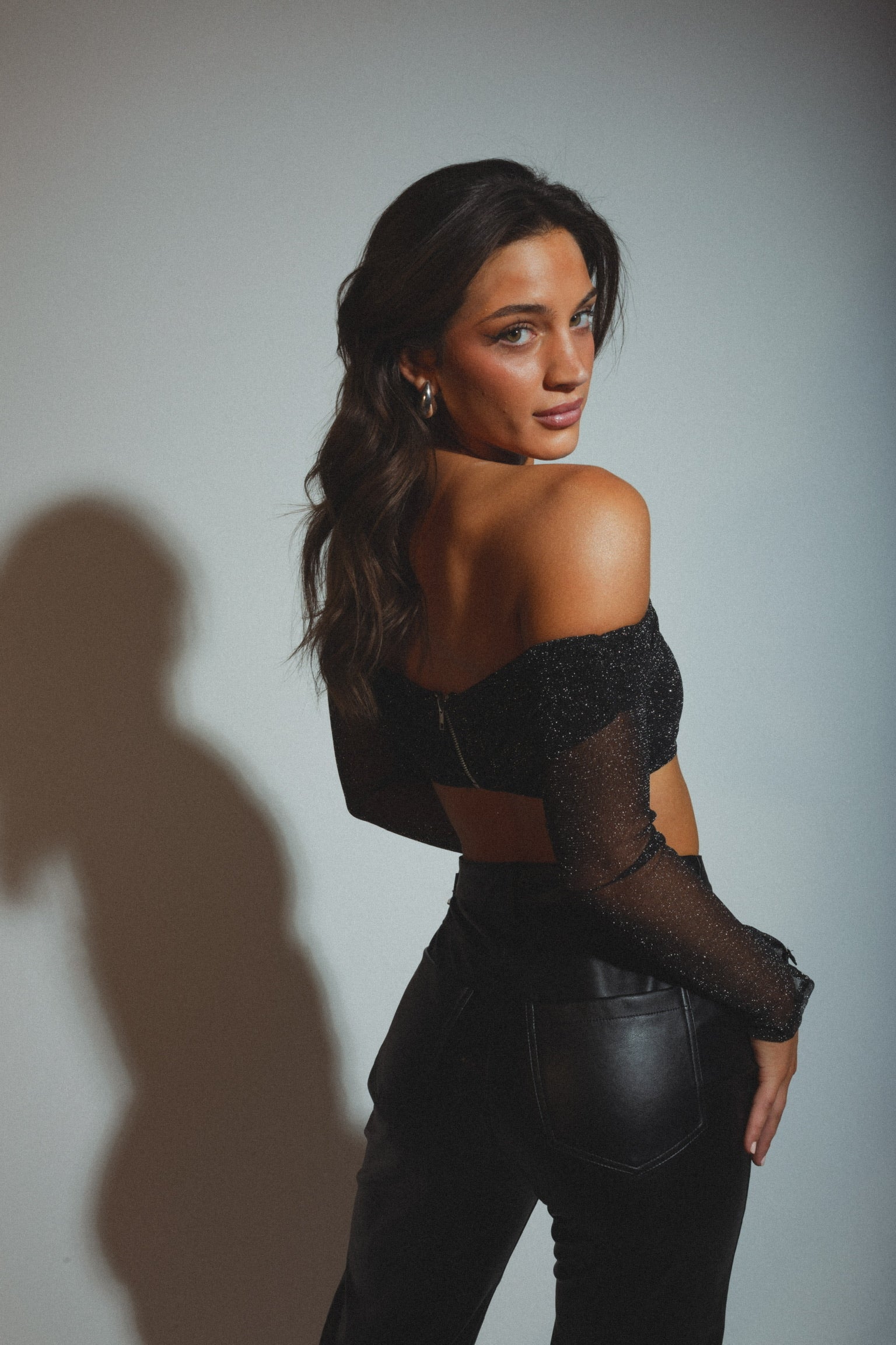 Elena Shimmering Crop Top