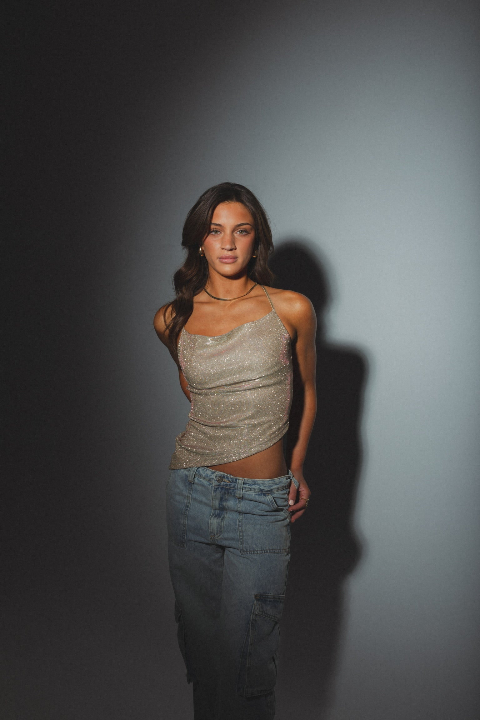 RESTOCKED :Cecelia Shimmer Top