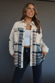 Kalen Contrast Plaid Shacket