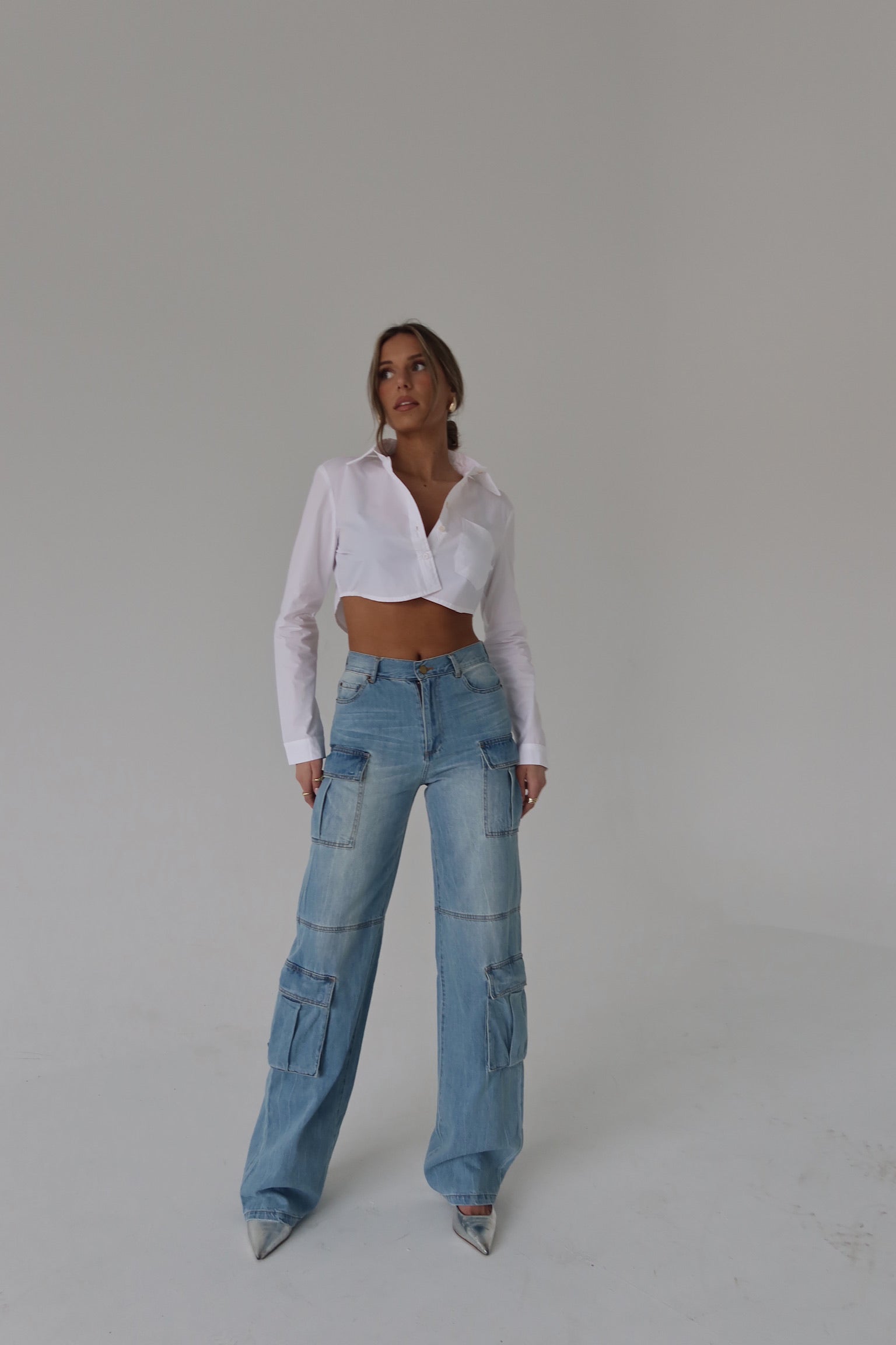 Trinity Denim Cargo Pants