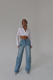 Trinity Denim Cargo Pants