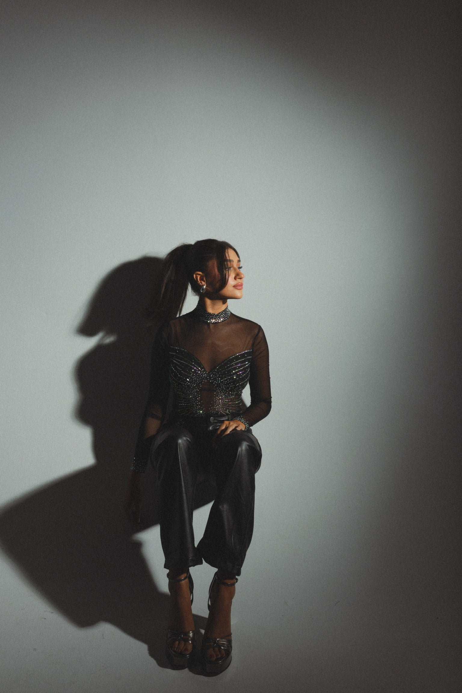 Kourtney Rhinestone Mesh Bodysuit