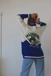 California Oversized Varsity Cardigan