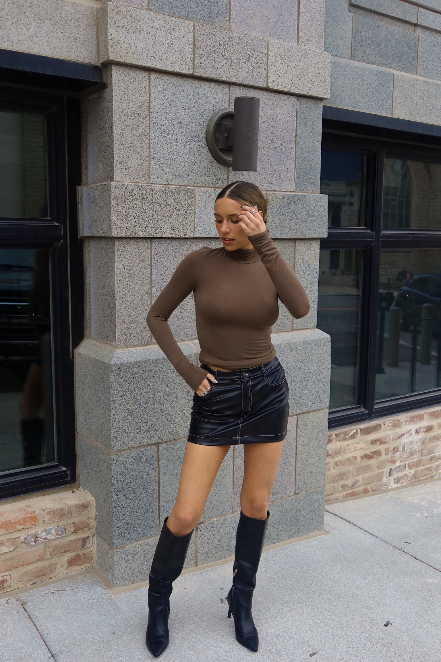 Melanie Turtleneck In Olive