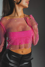 Ariana Jewel Mesh Top