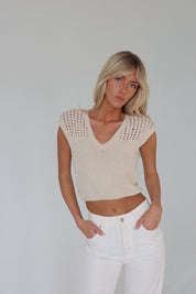 Lianna Crochet Knit Reversible Top