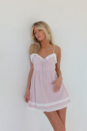 Baby Pink Scalloped Eyelet Dress