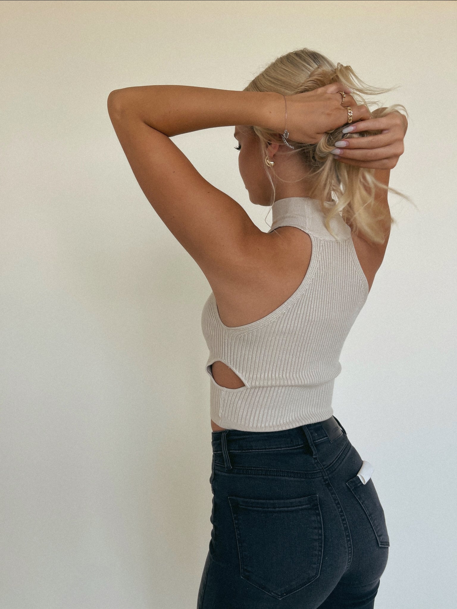 Leann Cutout Turtleneck Top