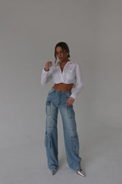 Trinity Denim Cargo Pants