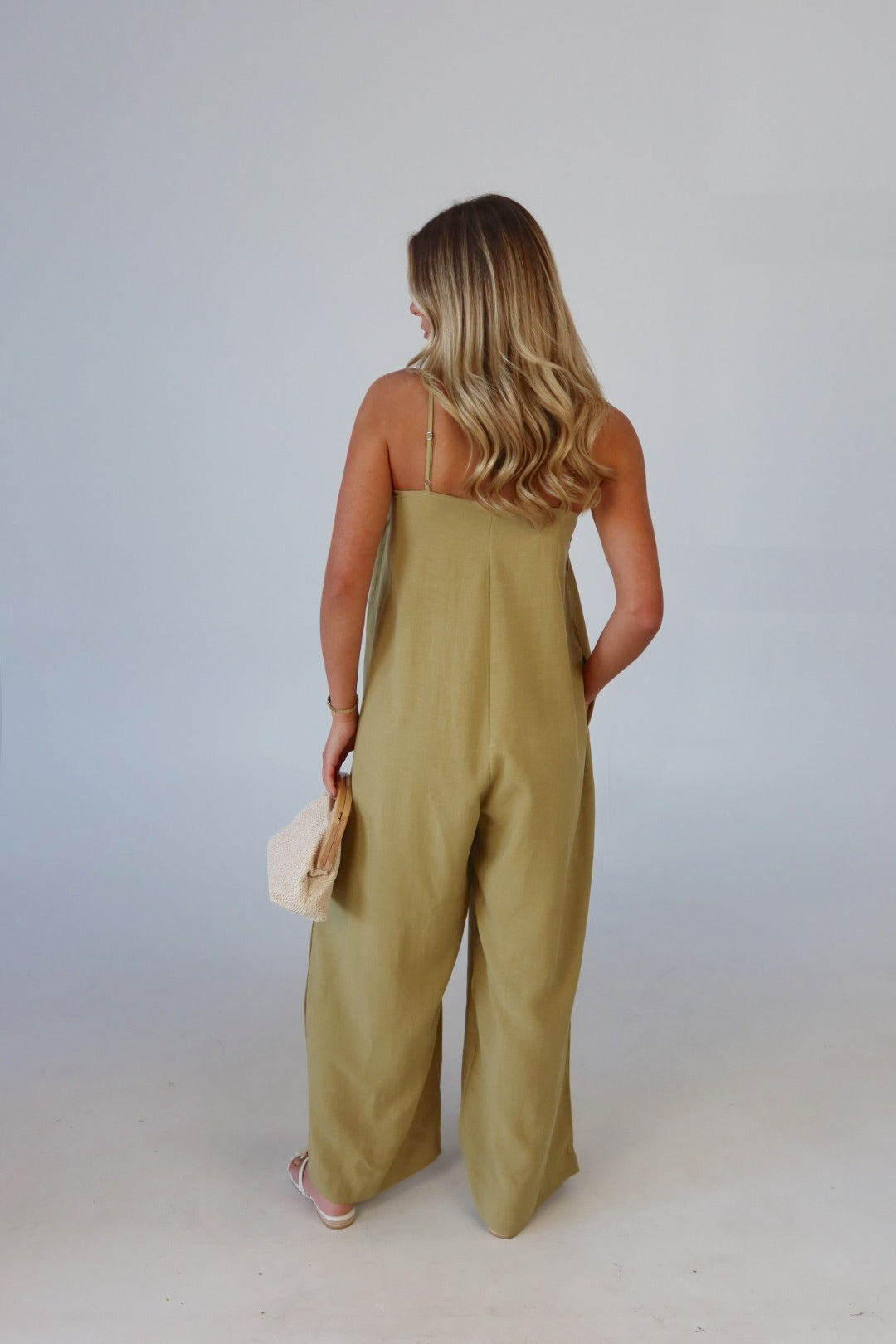 Eden Wide Leg Linen Jumpsuit