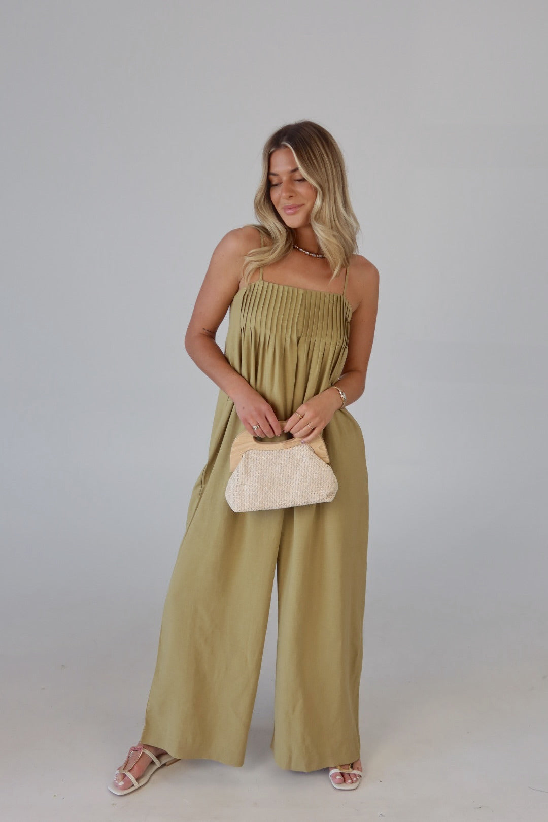 Eden Wide Leg Linen Jumpsuit