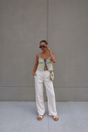 Emelia Natural Linen Straight Leg Pants