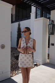 Lucia Patchwork Mini Skirt