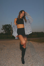 Jewell Mesh Rhinestone Mini Skirt