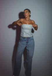 Matilda Rhinestone Strapless Top