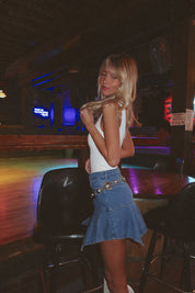 Keelie Scoop Neck Bodysuit In White