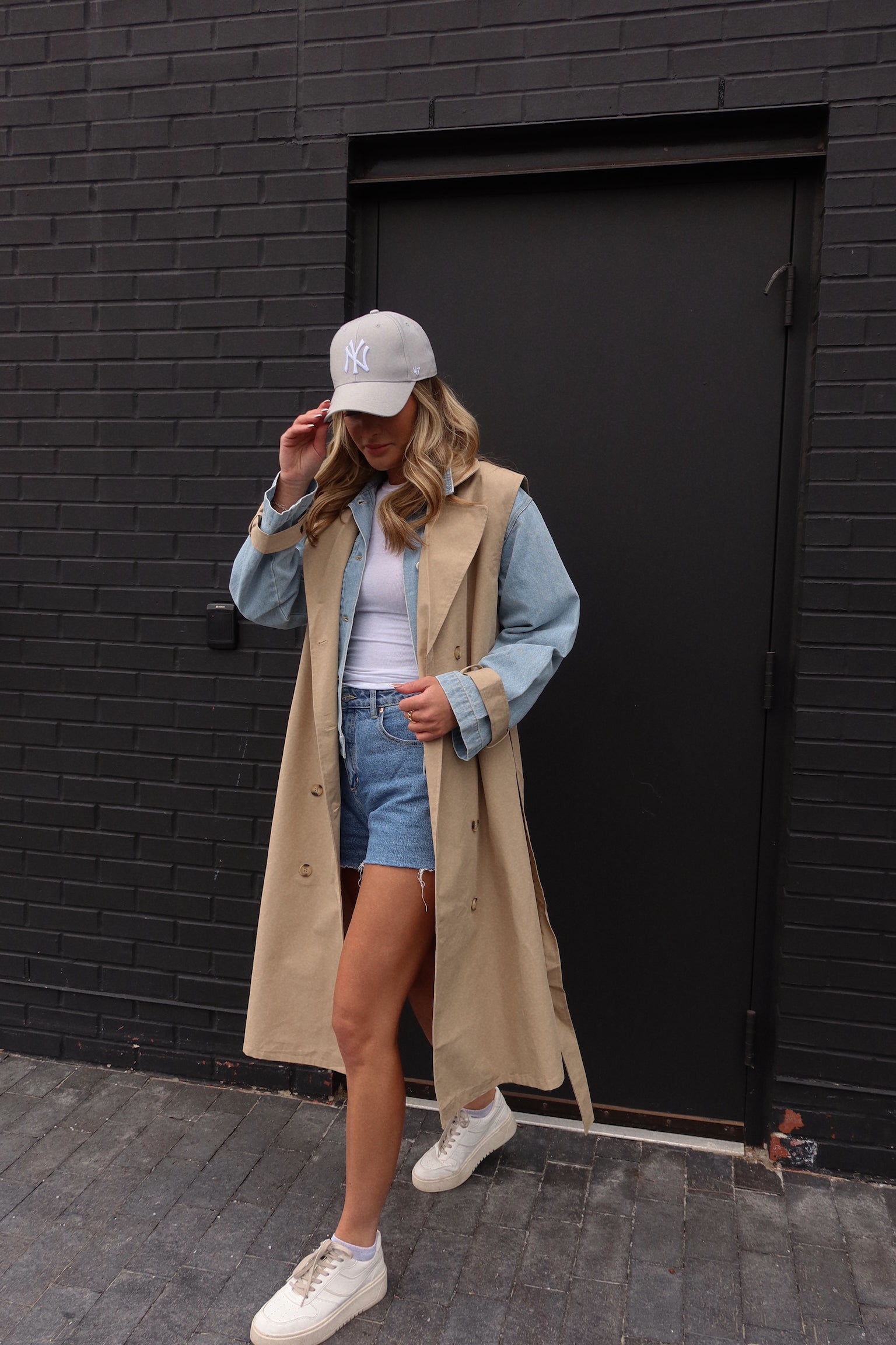 Paige Khaki Combo Trench Coat