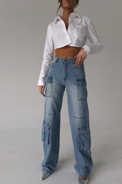 Trinity Denim Cargo Pants