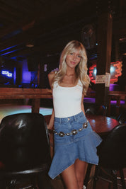 Keelie Scoop Neck Bodysuit In White