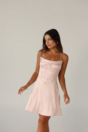 Kelsea Satin Bustier Mini Dress