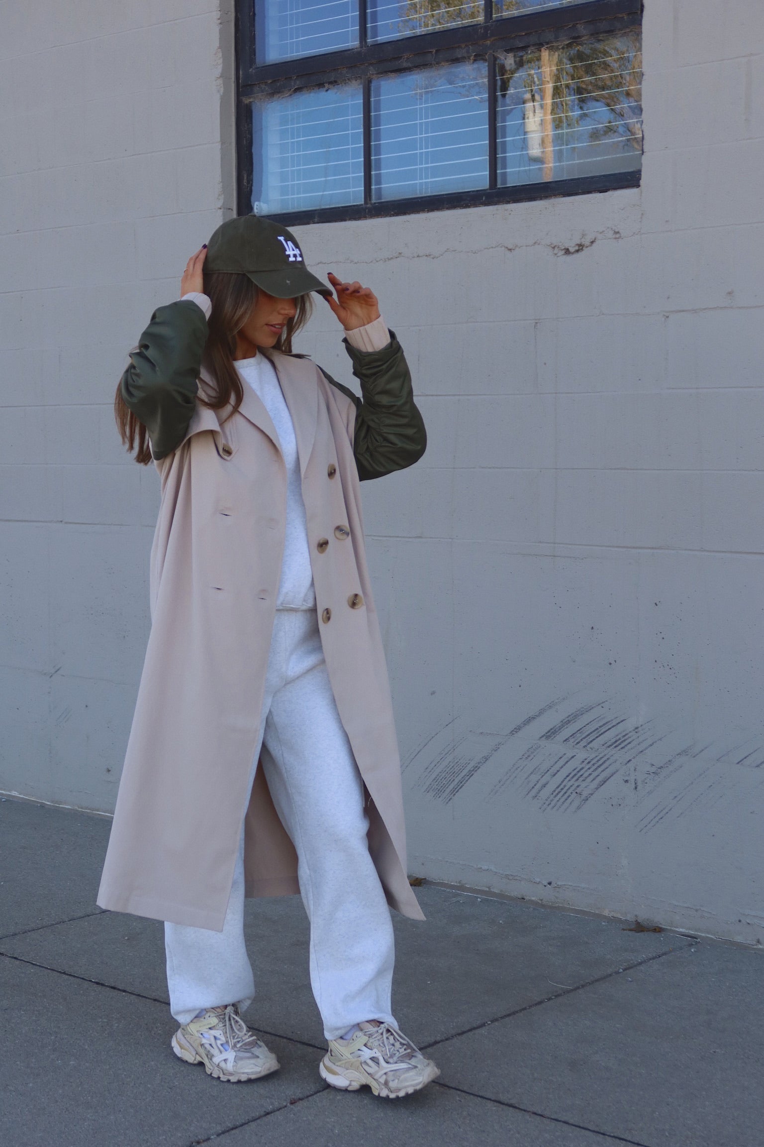 Khaki Combo Trench Coat