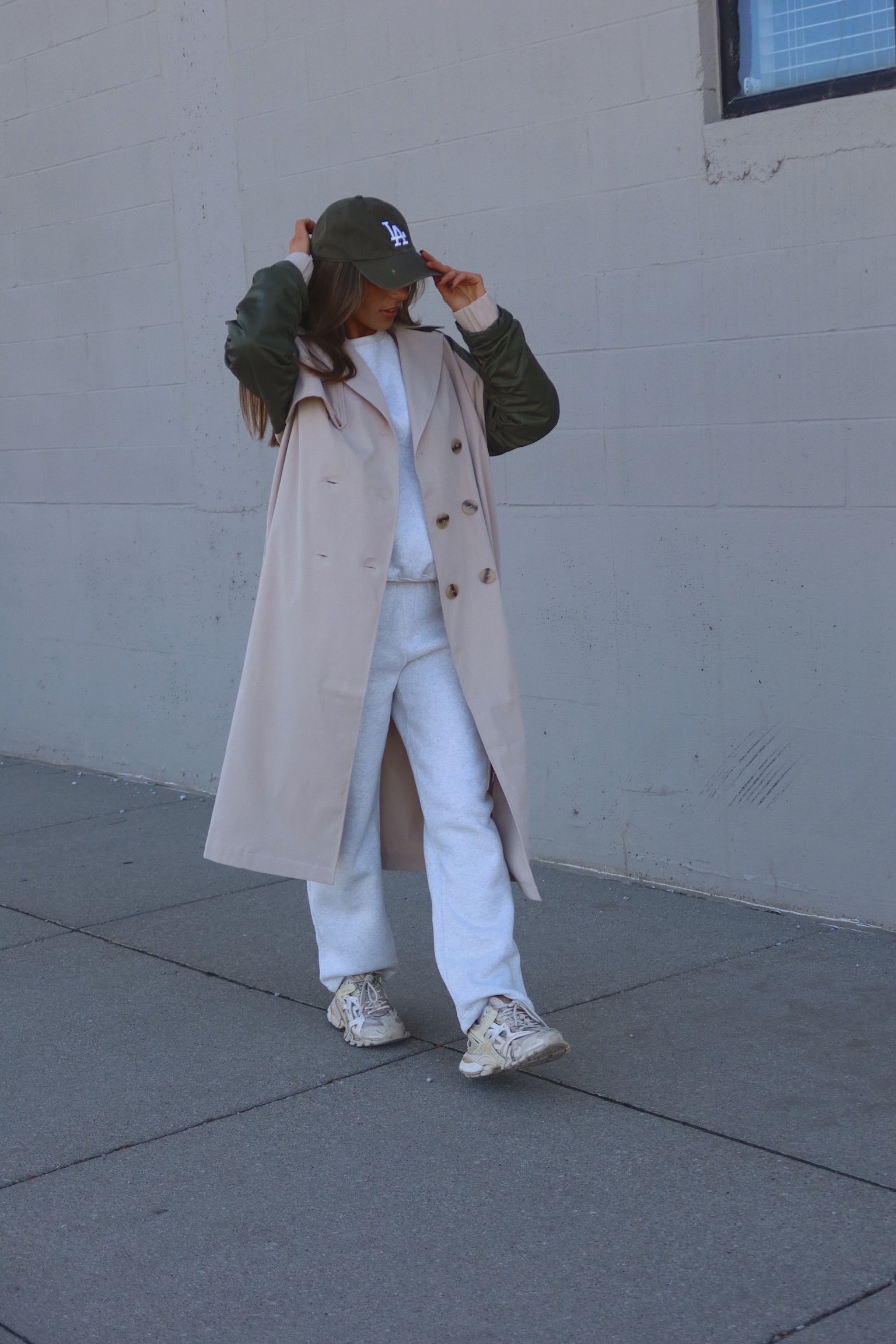 Khaki Combo Trench Coat