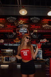 Nebraska Jersey Tube Top In Red