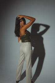 Olivia Sequin Strapless Top