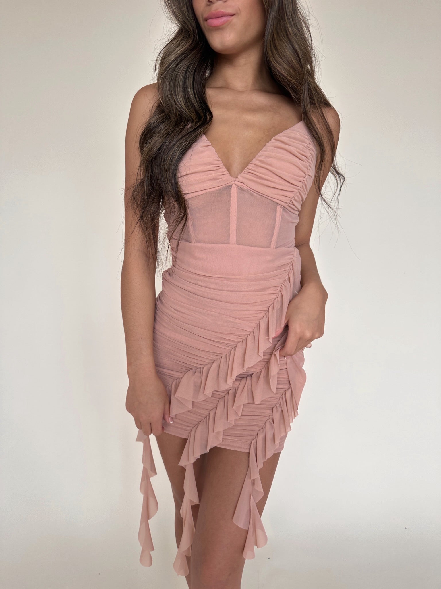 Halle Ruched Mini Dress
