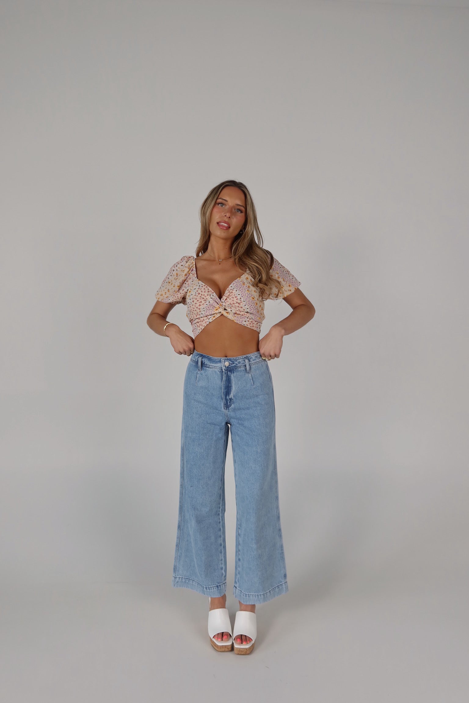 SALE :Hudson Floral Wrap Top