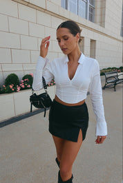 Emory Collared Long Sleeve Top