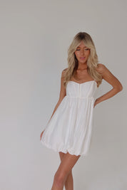 Gingham Bubble Hem Mini Dress