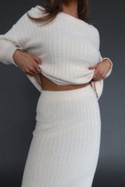 Andie Ribbed Knit Midi Skirt