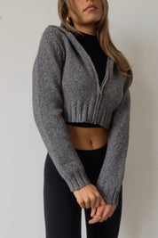 Gio Hooded Crop Zip Up