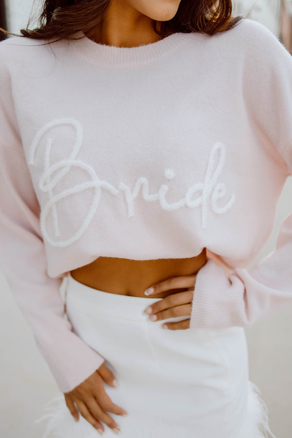 Baby Pink Bride Knit Long Sleeve