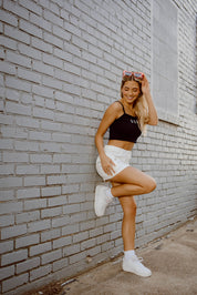 USA Knit Tank in Navy