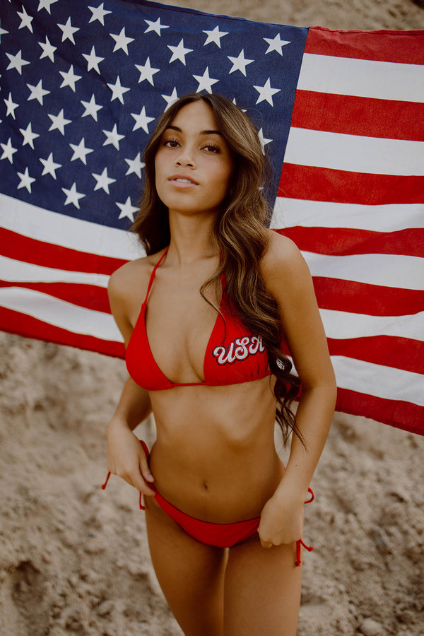 RESTOCKED :Red USA Bikini