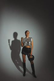 RESTOCKED :High Shine Chainmail Top