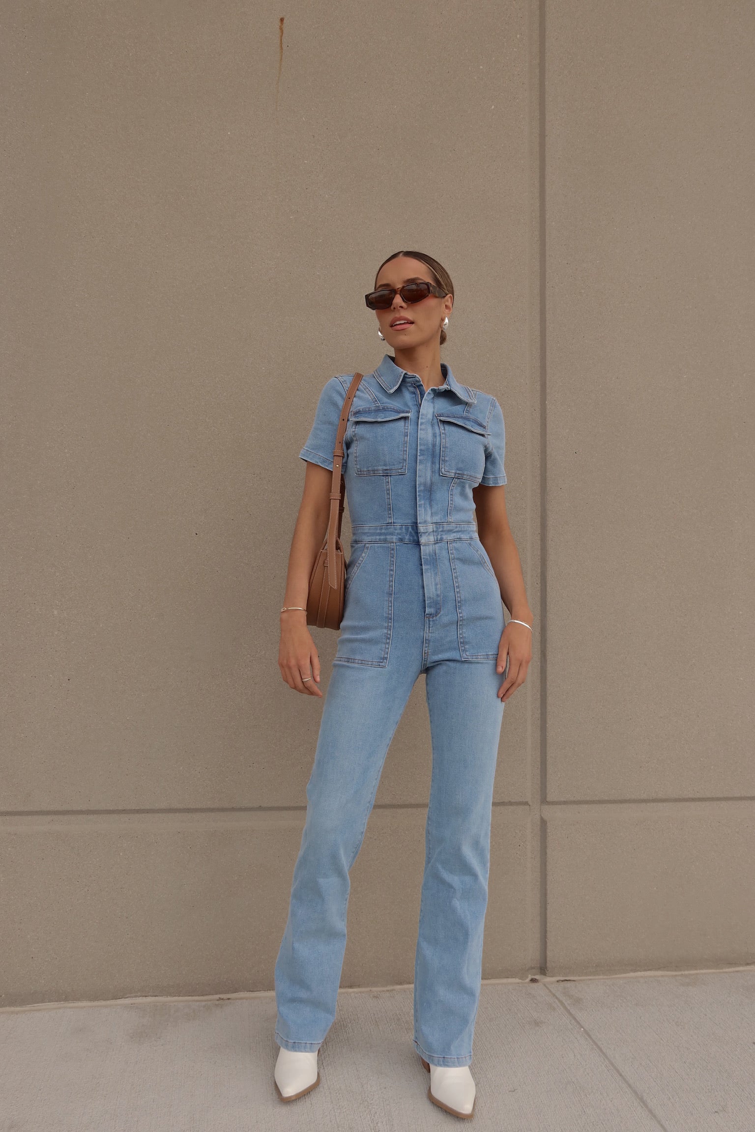 Chelsey Blue Denim Jumpsuit