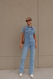 Chelsey Blue Denim Jumpsuit
