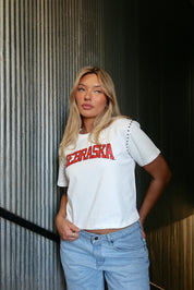 No Place Like Nebraska Studded Tee