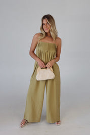 Eden Wide Leg Linen Jumpsuit