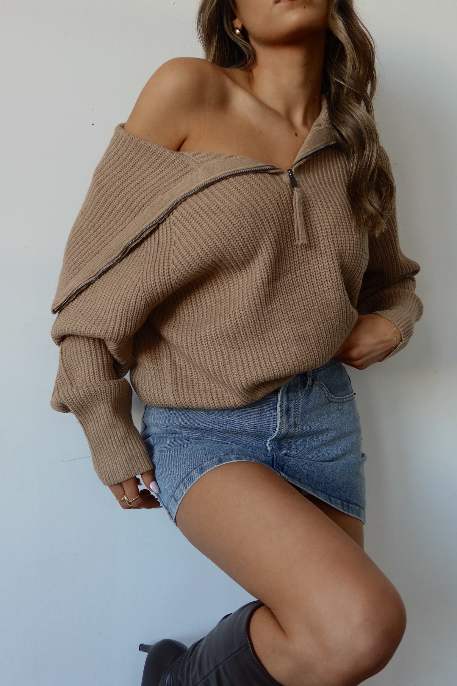 Ava Quarter Zip Sweater