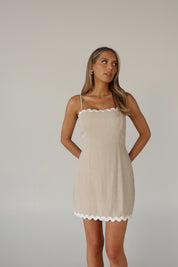 Marlee Scallop Trim Mini Dress