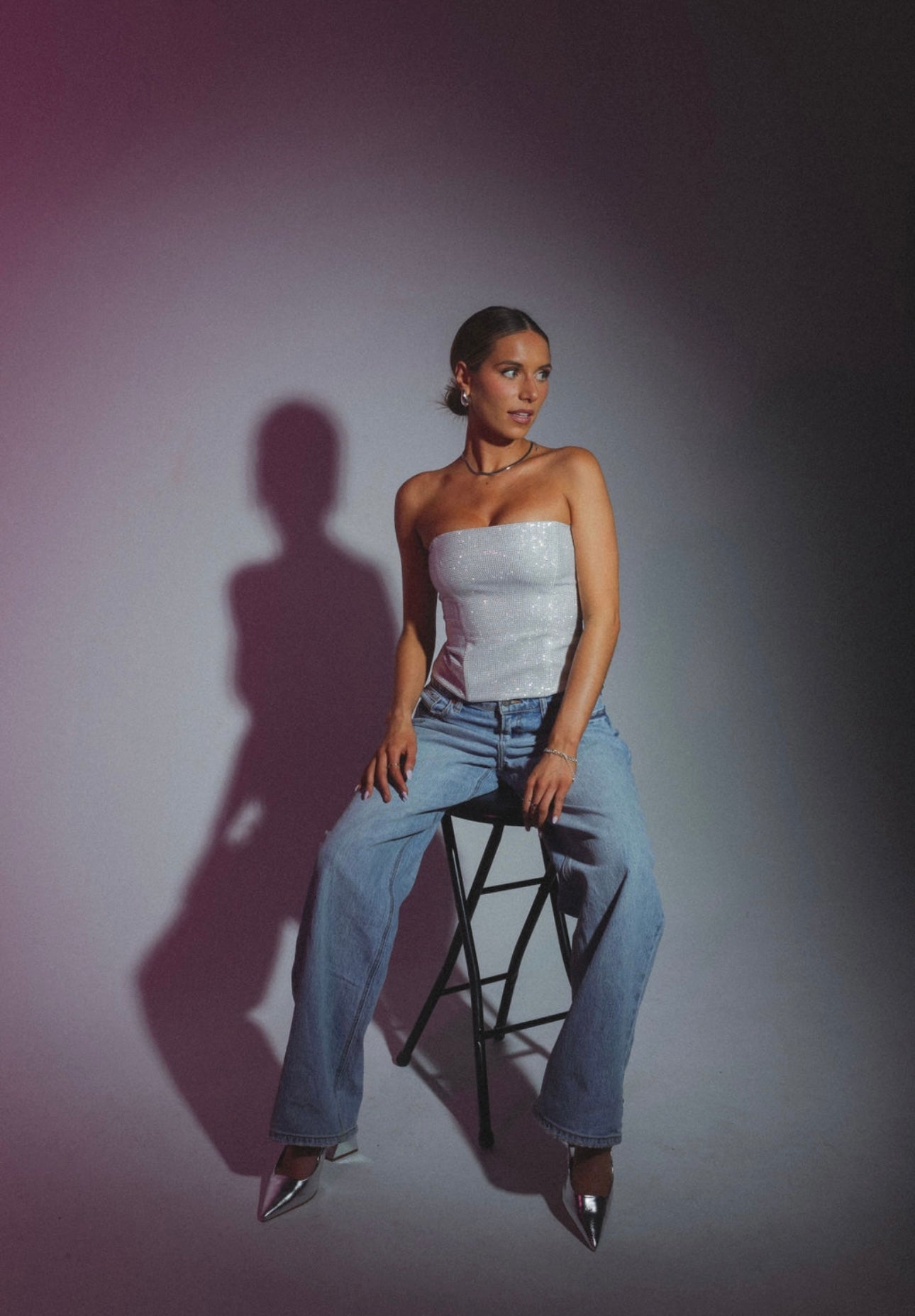 Matilda Rhinestone Strapless Top