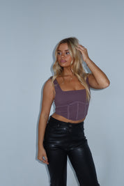 Jessie Mauve Sculpted Bustier