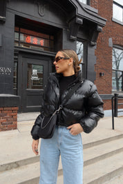 Jade Faux Leather Puffer Jacket